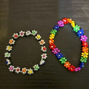 Hand made glass bead bracelets